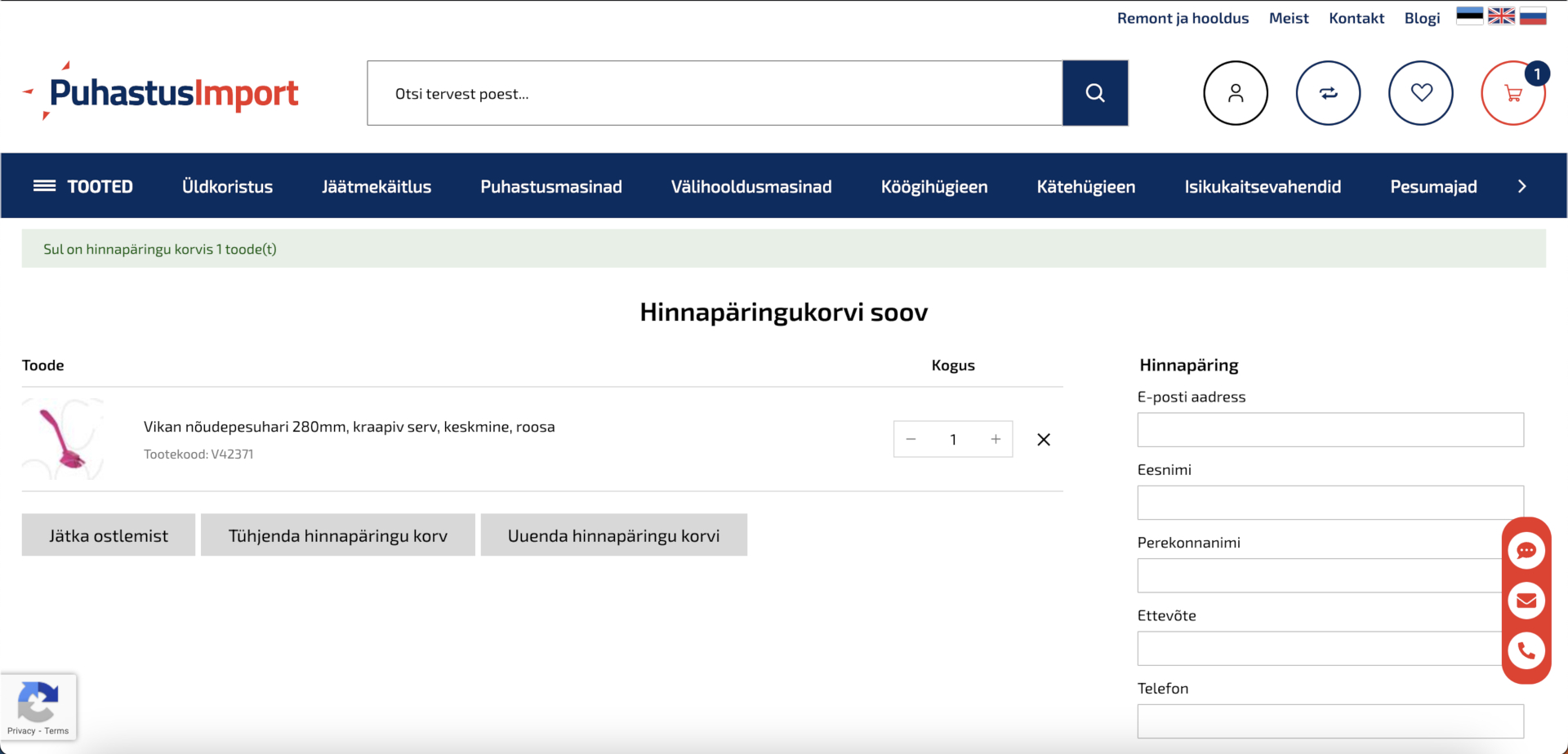 Puhastusimport Lumav Commerce ostukorv